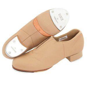 Bloch Size 6.5 S0389L Caramel Tan Leather Tap Flex Slip‎ On Tap Dance Shoes